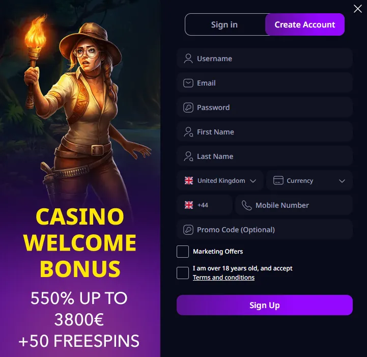 zizobet casino sign up